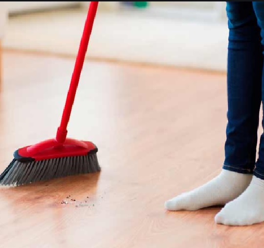 Barrido, mugre y polvo